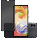 Fibaks Samsung Galaxy A04 Uyumlu Tam Kapatan Hayalet Gizlilik Filtre Kırılmaz Tamperli Cam Ekran Koruyucu - Siyah