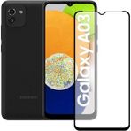 Fibaks Samsung Galaxy A12 Tam Ekran Koruyucu Kırılmaz Cam 9H Temperli Koruma Dayanıklı 5D - Siyah
