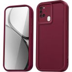 Fibaks Samsung Galaxy A21S Uyumlu Kılıf Kamera Korumalı Yumuşak Dokulu Darbe Emici Bordo Silikon Kapak - Mürdüm