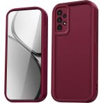 Fibaks Samsung Galaxy A23 Uyumlu Kılıf Kamera Korumalı Yumuşak Dokulu Darbe Emici Bordo Silikon Kapak - Mürdüm