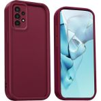 Fibaks Samsung Galaxy A32 Uyumlu Kılıf Kamera Korumalı Yumuşak Dokulu Darbe Emici Bordo Silikon Kapak - Galaxy A32 4G - Mürdüm