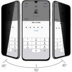 Fibaks Samsung Galaxy A35 / A55 Hayalet Ekran Koruyucu Tam Kapatan Gizlilik Privacy Temperli Cam - Siyah