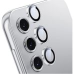 Fibaks Samsung Galaxy A54 Kamera Koruma Renkli Lens Koruyucu Temperli Cam Koruma - Gümüş