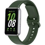 Fibaks Samsung Galaxy Fit 3 Uyumlu Renkli A+ Kalite Kordon Kayış Bileklik Klasik Kaliteli Silikon - Koyu Yeşil - Glx Fit 3