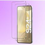 Fibaks Samsung Galaxy S24 Plus Ekran Koruyucu Kısa Temperli Sert Cam 9H Kırılmaz Cam Koruma Maxi - Şeffaf - Galaxy S24+