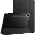 Fibaks Samsung Galaxy Tab S9 Fe Plus 12.4 Inch Uyumlu Smart Kapak Katlanabilir Koruyucu Kapak Tablet Kılıfı - Glx S9FE+ - Siyah
