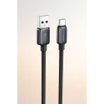 Fibaks USB To Type-C 2A 18W 1 Metre Foneng Hızlı Şarj Kablosu Samsung Xiaomi Huawei Oppo Realme Tecno Honor Apple iPhone 15 16 Plus Pro Max - Siyah