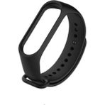 Fibaks Xiaomi Mi Band 3 Silikon Kordon Kayış Bileklik - Siyah
