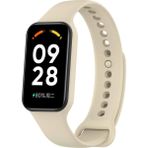Fibaks Xiaomi Mi Band 8 Active Uyumlu Yüksek Kalite Silikon Kordon Kayış Akıllı Saat Kordon Bileklik - Krem