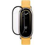Fibaks Xiaomi Mi Band 8 Tam Kaplayan Ultra Ince Kavisli Çerçeveli Saat Ekran Koruyucu - Siyah