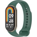 Fibaks Xiaomi Mi Band 8/9 Uyumlu Kordon Akıllı Bileklik Kordonu Klasik Renkli Silikon Kayış Bileklik - Yeşil