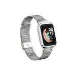 Fibaks Xiaomi Mi Watch Lite Uyumlu Metal Hasır Işlemeli Parlak Şık Renkli Klipsli Akıllı Saat Kordon