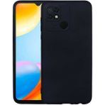 Fibaks Xiaomi Redmi 10C Kılıf Premier Silikon Lüks Ince Mat Renkli Yumuşak Silikon Kapak - Siyah