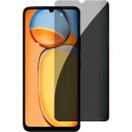 Fibaks Xiaomi Redmi 13C Uyumlu Hayalet Ekran Koruyucu Tam Kapatan Gizli Tamperli Cam - Siyah