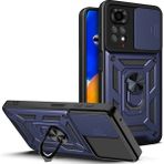 Fibaks Xiaomi Redmi Note 11 Kılıf Kamera Korumalı Sürgülü Yüzüklü Armor Military Tank - Lacivert