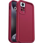 Fibaks Xiaomi Redmi Note 11 Pro&12 Pro 4g Kılıf Kamera Korumalı Yumuşak Dokulu Darbe Emici Bordo Silikon Kapak - Mürdüm
