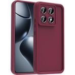 Fibaks Xiaomi Redmi Note 13 Pro 5g Kılıf Kamera Korumalı Yumuşak Dokulu Darbe Emici Bordo Silikon Kapak - Mürdüm