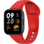 Fibaks Xiaomi Redmi Watch 3 Kordon Akıllı Saat Bileklik Kordonu Yumuşak Silikon Kayış - Kırmızı - RM Watch 3