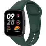 Fibaks Xiaomi Redmi Watch 3 Kordon Akıllı Saat Bileklik Kordonu Yumuşak Silikon Kayış - Koyu Yeşil - RM Watch 3