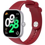 Fibaks Xiaomi Redmi Watch 4 Uyumlu Akıllı Saat Bileklik Kordonu Yumuşak Silikon Kayış - Mürdüm - RM Watch 4