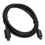 Fiber Optik Ses Kablosu Siyah, Ses Çubuğu, Stereo Sistem, Ev Sineması, Konsol Bağlamak İçin Ses Kablosu, - 3 Metre