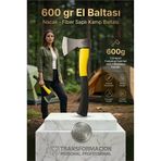 Fiber Saplı Kamp Baltası 600 Gr, Profesyonel Nacak, Kırılmaz Saplı Odun Kesme Ve Yarma Baltası 723199
