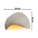 Fiberglass Duvar Apliği E14 Duylu - 36X24 Cm, Traverten Görünümlü Beton Grisi