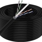 FiberGlobal Cat6 Ethernet ağ kablosu bobin | Gama Economy CCA (305 m, siyah)