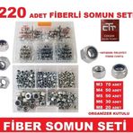 Fiberli Somun Seti 220 Parça Organizer Kutulu