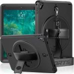 Fiberliz Newface Apple iPad 5 Air 9.7 Kılıf Strap-C Otterbox Tablet Kapak - Siyah