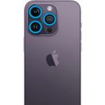 Fiberliz Newface Apple iPhone 12 Pro Max Neon Fosforlu Kamera Lens - Mavi