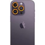 Fiberliz Newface Apple iPhone 12 Pro Max Neon Fosforlu Kamera Lens - Sarı