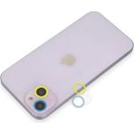 Fiberliz Newface Apple iPhone 13 Mini Renkli Kamera Lens Koruma Cam - Sarı-Mavi