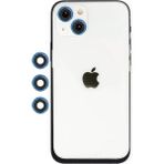 Fiberliz Newface Apple iPhone 14 Shine Kamera Lens - Mavi