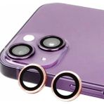Fiberliz Newface Apple iPhone 15 Raze Metal Kamera Lens - Pembe