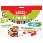 Fibracolor Bipunta Kalın İnce Çift Uçlu 24 Renk Keçeli Kalem