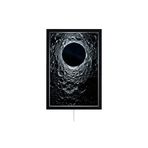 Fibrika Store Lunar Eclipse Modern Işıklı Duvar Tablosu - Mat Siyah Çerçeve