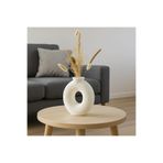 Fibrika Store Modern Dekoratif Halka Vazo beyaz