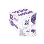 Fibril 100 Yaprak Lavanta Plastik Kapaklı 12'li Set 1200 Yaprak Islak Havlu Mendil