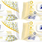 Fibril Papatya Kapaklı 4x90 Yaprak Bebek Islak Mendili