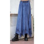 Fibula Otantik ve Bohem Standart Beden Bel Lastikli% Yüz Pamuk Astarlı Etek 36-38-40-42-44 Bedelere Olur - Lacıvert - Saks - L - XL