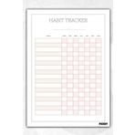 Ficksy Alışkanlık Takibi - Habit Tracker - A4 Ebat - 30 Yaprak - Günlük Haftalık Planlayıcı - Planner