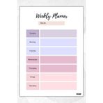 Ficksy Haftalık Planlayıcı - A4 Ebat Yapılacaklar - 30 Yaprak - Weekly Planner
