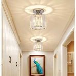 Fico Home Luxury Tavan Kristal Taşlı Avize Krom Hol Antre Avize Büyük Boy