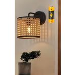 Fico Home Modern Hazeran Pilli Aplik Hasır Pilli Aplik Elektrik Tesisatı Gerektirmez Tak Kullan