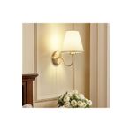 Fico Home Modern Tasarım Pilli Aplik Gold Sarı Ledli Tak Çalıştır Krem Şapkalı Duvar Led Aplik Harika Görsel