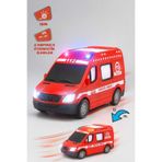 Fidan oyuncak Otomatik Hareket Eden Işıklı Müzikli Acil Servis Minibüsü