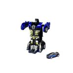 Fidan oyuncak Transformers Robot Çek Bırak Kendiliğinden Robota Dönüşen Bugatti Araba Mavi
