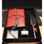 Fidan Retro Vintage Divit Tüylü Dolma Kalem Defter Seti Ikili Set