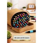 Fidanx Akrilik Kalem Seti Profesyonel Marker Boya Kalem Seti 80 Renk